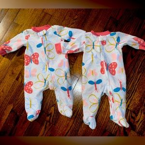 Butterfly matching pajamas 3m
